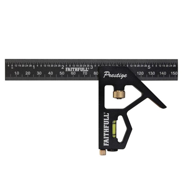 Faithfull Prestige Combination Square Black Aluminium 150mm (6in) Faithfull Prestige Combination Square Black Aluminium 150mm (6in)