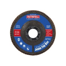 Faithfull Zirconia Abrasive Jumbo Flap Disc ZA120 115mm