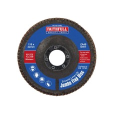 Faithfull Zirconia Abrasive Jumbo Flap Disc A40 115mm