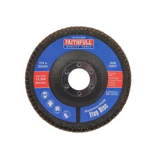 Faithfull Aluminium Oxide Flap Disc 115 x 22mm 40 Grit