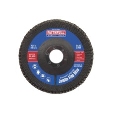 Faithfull Zirconia Abrasive Jumbo Flap Disc ZA80 125mm