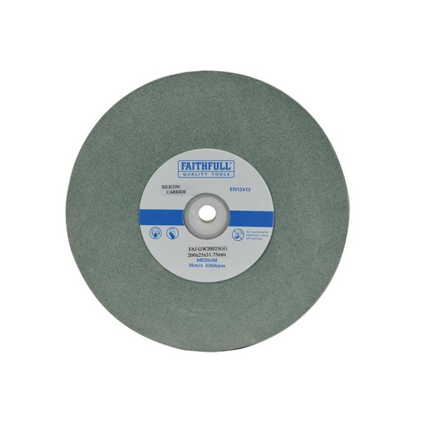 Faithfull General Purpose Grinding Wheel 200 x 25mm Green Grit Faithfull General Purpose Grinding Wheel 200 x 25mm Green Grit