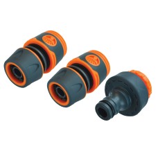 Faithfull 3/4in Plastic Hose Fittings Kit, 3 Piece