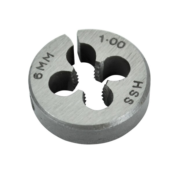 Faithfull HSS Straight Flute Split Die M6 x 1.0, 13/16in OD Faithfull HSS Straight Flute Split Die M6 x 1.0, 13/16in OD