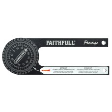 Faithfull Prestige Mitre Saw Protractor Black Aluminium