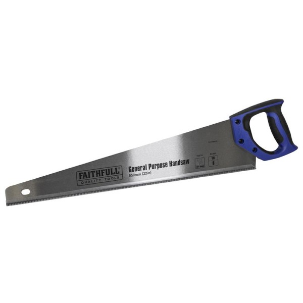Faithfull General-Purpose Hardpoint Handsaw 550mm (22in) 8 TPI Faithfull General-Purpose Hardpoint Handsaw 550mm (22in) 8 TPI