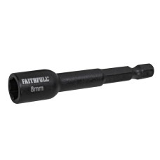 Faithfull Magnetic Impact Nut Driver 8mm x 1/4in Hex