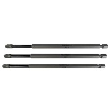 Faithfull Pozidriv Impact Screwdriver Bits PZ3 x 150mm (Pack 3)