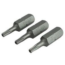 Faithfull Security S2 Grade Steel Screwdriver Bits T10S x 25mm (Pack 3)