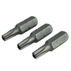 Faithfull Security S2 Grade Steel Screwdriver Bits T25S x 25mm (Pack 3)