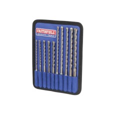 Faithfull SDS Plus Drill Bit Set, 10 Piece