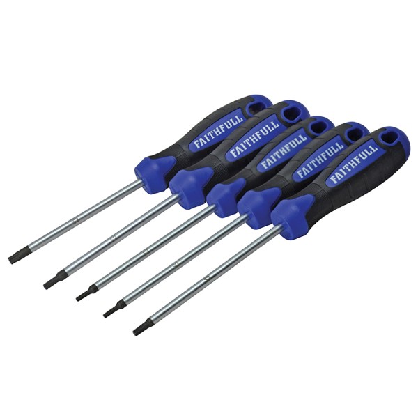 Faithfull TORX (Star) Head Screwdriver Set, 5 Piece Faithfull TORX (Star) Head Screwdriver Set, 5 Piece