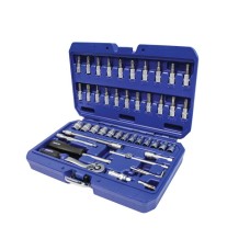 Faithfull 1/4in Drive Socket Set, 46 Piece