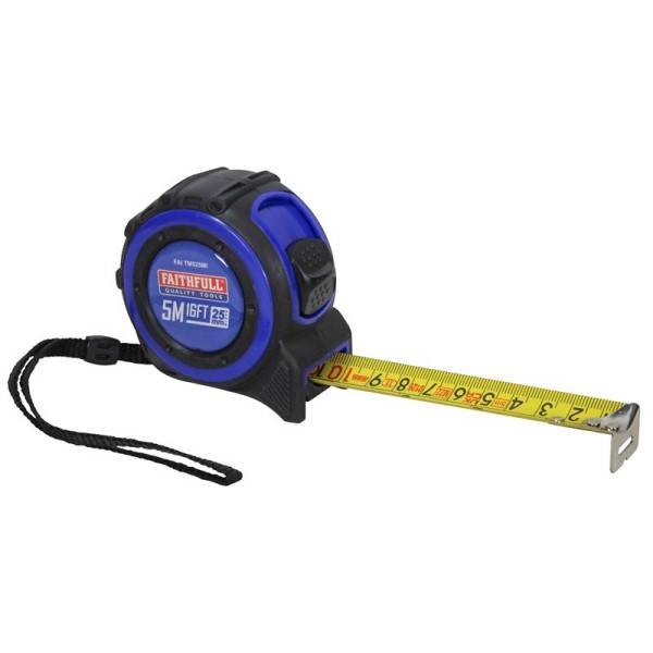 Faithfull Trade Tape Measure 5m/16ft (Width 25mm) Faithfull Trade Tape Measure 5m/16ft (Width 25mm)