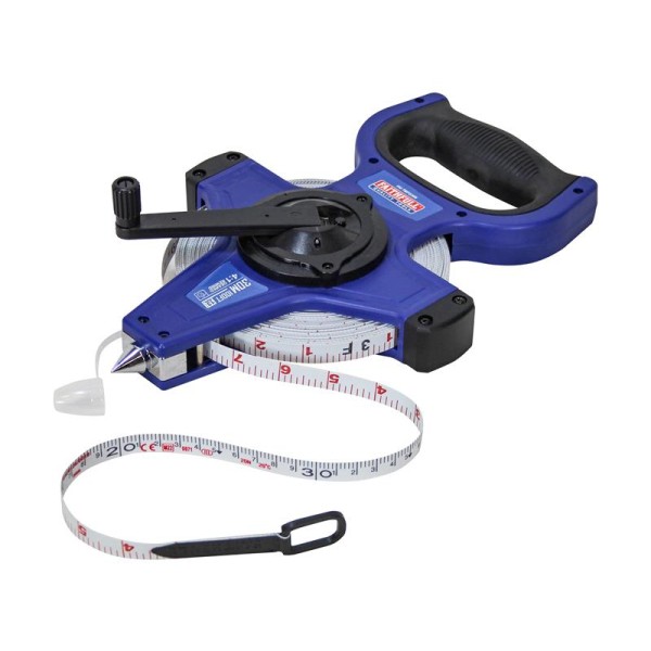 Faithfull Fast Rewind Open Long Tape 30m/100ft (Width 13mm) Faithfull Fast Rewind Open Long Tape 30m/100ft (Width 13mm)