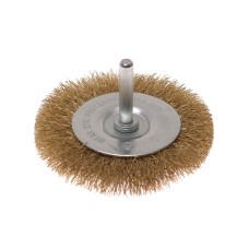 Faithfull Wire Brush 75mm x 6mm Shank, 0.30 Brass Wire