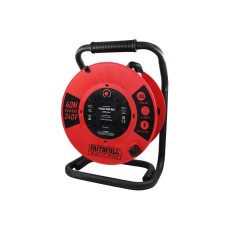Faithfull Power Plus Open Cable Reel 240V 40m 13A 4 Socket (1.25mm Cable)