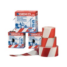 Geko Red and White Barrier Tape 500m
