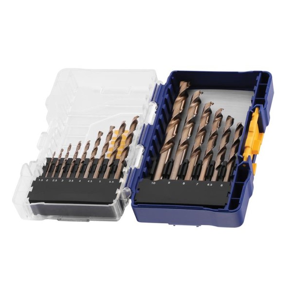 IRWIN® HSS Cobalt Drill Bit Set, 15 Piece IRWIN® HSS Cobalt Drill Bit Set, 15 Piece