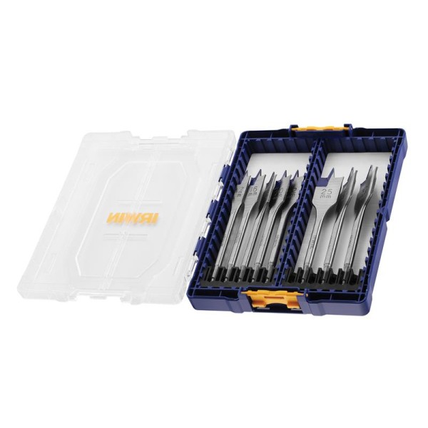 IRWIN® Blue Groove 4X Flat Bit Set, 8 Piece IRWIN® Blue Groove 4X Flat Bit Set, 8 Piece