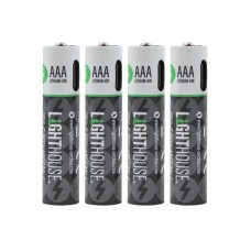Lighthouse AAA USB-C Rechargeable Li-ion Battery Pack of 4