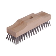 Lessmann Raised Wooden Stock Broom Head 6 Row Steel Wire 220 x 60mm
