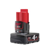 Milwaukee Power Tools M12 B4 REDLITHIUM-ION™ Battery 12V 4.0Ah Li-ion Milwaukee Power Tools M12 B4 REDLITHIUM-ION™ Battery 12V 4.0Ah Li-ion