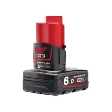 Milwaukee Power Tools M12 B6 REDLITHIUM-ION™ Battery Pack 12V 6.0Ah Li-ion