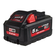 Milwaukee Power Tools M18 HB5.5 HIGH OUTPUT™ Slide Battery Pack 18V 5.5Ah Li-ion