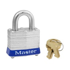 Master Lock 3KABLU Steel Padlock 40mm Key 0431