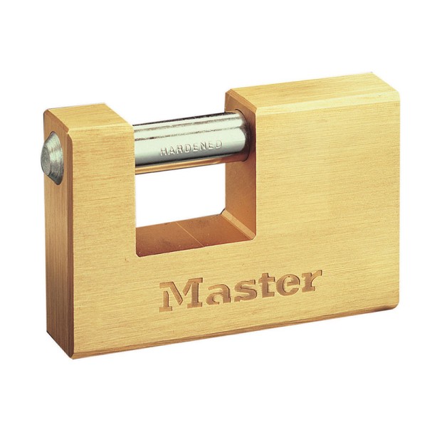 Master Lock Rectangular 63mm Solid Brass Body Shutter Padlock Master Lock Rectangular 63mm Solid Brass Body Shutter Padlock