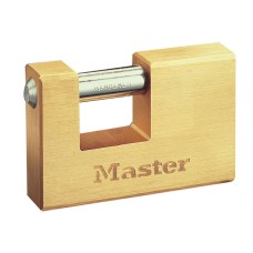 Master Lock Rectangular 85mm Solid Brass Body Shutter Padlock