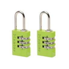 Master Lock Aluminium  3-Digit Combination 20mm Padlock Colour x 2