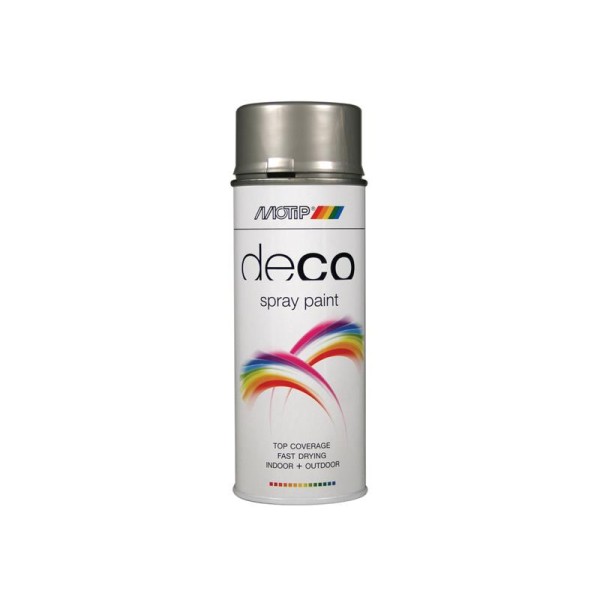 MOTIP® Deco Spray Paint High Gloss RAL 9006 White Aluminium 400ml MOTIP® Deco Spray Paint High Gloss RAL 9006 White Aluminium 400ml