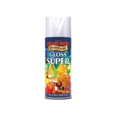 PlastiKote Gloss Super Spray White 400ml