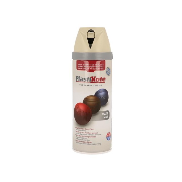 PlastiKote Twist & Spray Matt French Grey 400ml PlastiKote Twist & Spray Matt French Grey 400ml