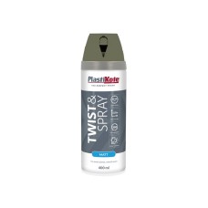 PlastiKote Twist & Spray Matt 400ml Olive Green
