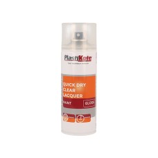 PlastiKote Trade Quick Dry Clear Lacquer Spray Gloss 400ml