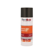 PlastiKote Trade Quick Dry Acrylic Spray Paint Matt Black 400ml