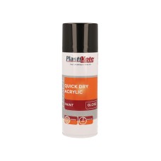 PlastiKote Trade Quick Dry Acrylic Spray Paint Gloss Black 400ml