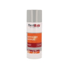 PlastiKote Trade Quick Dry Acrylic Spray Paint Gloss Grey 400ml