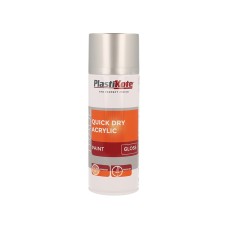 PlastiKote Trade Quick Dry Acrylic Spray Paint Gloss Silver 400ml
