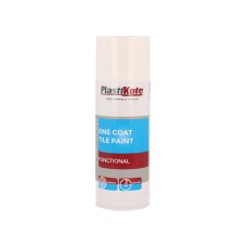PlastiKote Trade One Coat Spray Tile Paint Gloss White 400ml