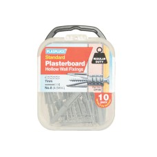 Plasplugs CF 104 Standard Plasterboard Fixings Pack of 10
