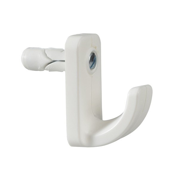 Plasplugs White Single Hollow Door Hook Pack of 1 Plasplugs White Single Hollow Door Hook Pack of 1