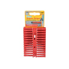 Plasplugs SRP 502 Solid Wall Super Grips™ Fixings Red (100)