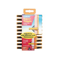 Plasplugs Toggle Plasterboard Fixing Heavy Duty x 20 SSTC554