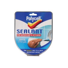 Polycell Sealant Strip Kitchen / Bathroom White 22mm