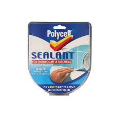 Polycell Sealant Strip Kitchen / Bathroom White 41mm