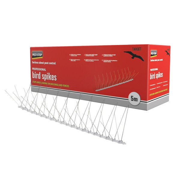 Pest-Stop (Pelsis Group) Professional Bird Spikes 50cm Metal Strips (Pack 10) Pest-Stop (Pelsis Group) Professional Bird Spikes 50cm Metal Strips (Pack 10)